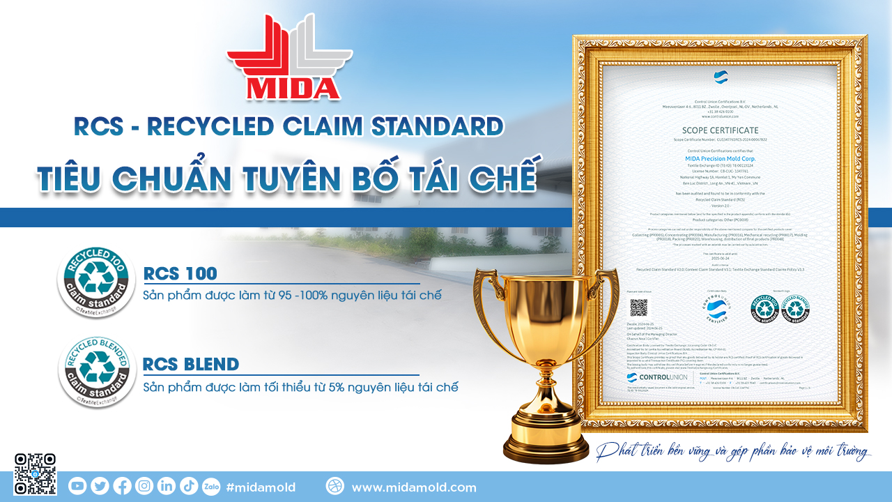 🏆 MIDA TỰ HÀO ĐẠT CHỨNG NHẬN RCS - PHÁT TRIỂN BỀN VỮNG VÀ BẢO VỆ MÔI TRƯỜNG
